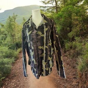 Green and Black Military Field Jacket